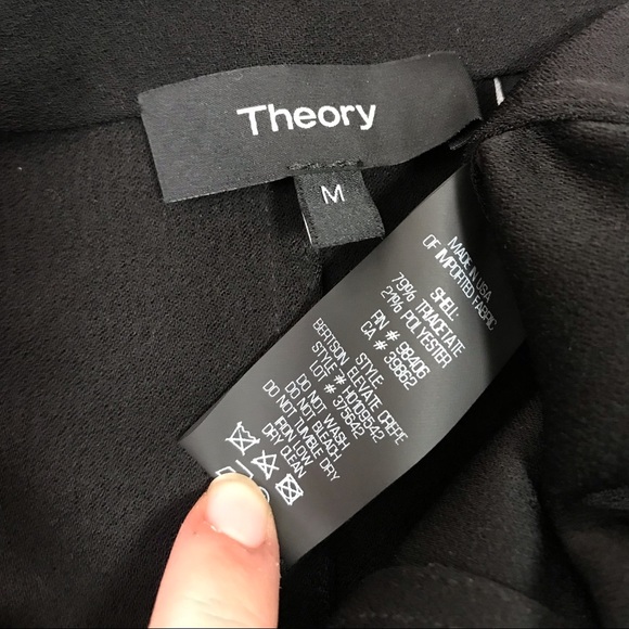 Theory Bertson Elevate Cold-Shoulder Top in Black - Picture 8 of 8